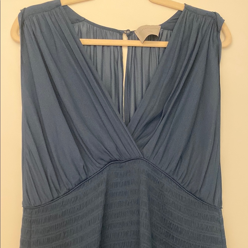 Elegant Blue Sleeveless Dress